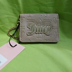 Juicy Couture Upgrade U Card Case/key fob in Café NWT